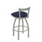Holland Bar Stool Co 30" Low Back Swivel Bar Stool, Nickel Finish, Graph Anchor Seat 82130AN014 - alternate 3